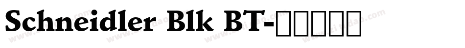 Schneidler Blk BT字体转换